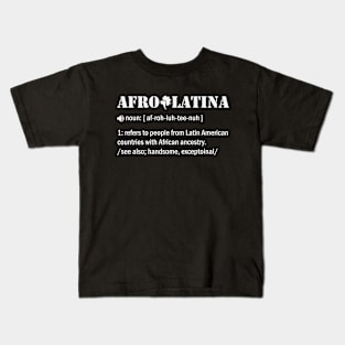 Afro-Latina, dictionary style definition style Kids T-Shirt